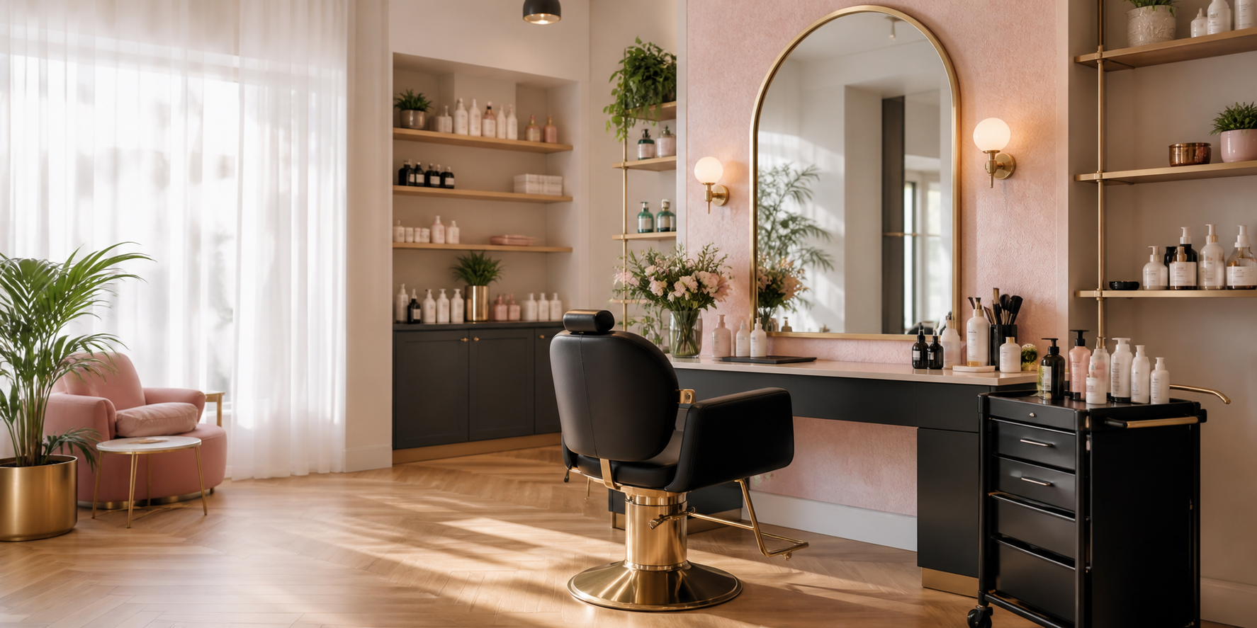 Elegant beauty salon interior